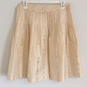 The Limited Pleated Champagne Cream Mini Skirt